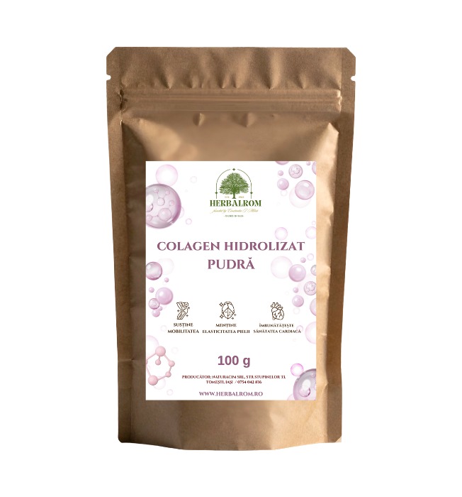 Doypack de 100 g cu Colagen Hidrolizat Pudră, HerbalRom